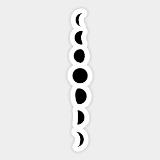 Moon Phases Shadow Sticker